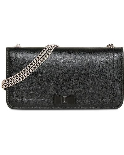 Karl Lagerfeld Kosette Mini Leather Shoulder Bag - Black