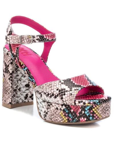 Xti Heeled Platform Sandals Buga By - Pink