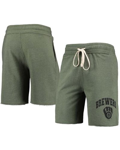 Concepts Sport Milwaukee Brewers Mainstream Tri-blend Shorts - Green