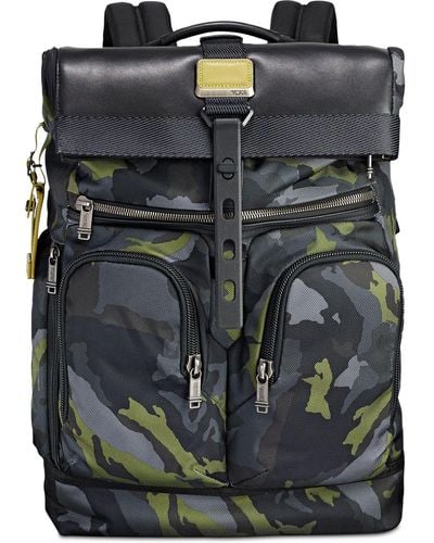 Tumi Alpha Bravo London Camo-print Roll-top Backpack - Green