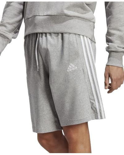 adidas Essentials Single Jersey 3-stripes 10" Shorts - Gray