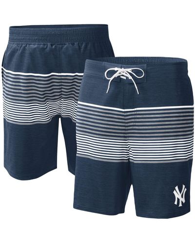 G-III 4Her by Carl Banks New York Yankees Coastline Volley Swim Shorts - Blue