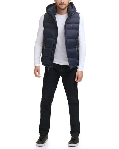 Tommy Hilfiger Classic Quilted Puffer Vest Jacket - Blue