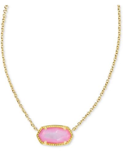 Kendra Scott 14k Gold Plated Elisa Pendant Necklace - Pink