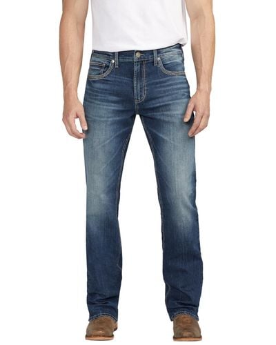 Silver Jeans Co. Jace Slim Fit Bootcut Jeans - Blue