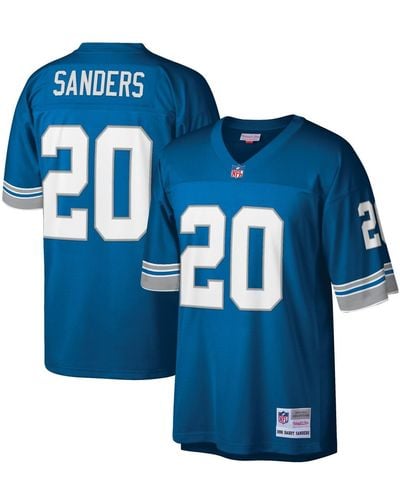 Mitchell & Ness Barry Sanders Detroit Lions Big And Tall 1996 Retired Player Replica Jersey - Blue