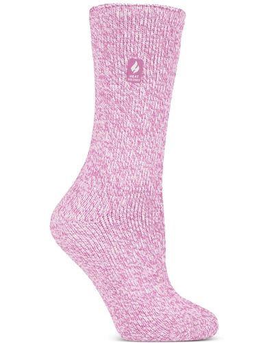 Heat Holders Primrose Twist Socks - Pink