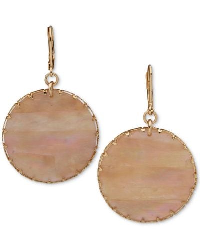 Lonna & Lilly Gold-tone Disc Drop Earrings - Natural