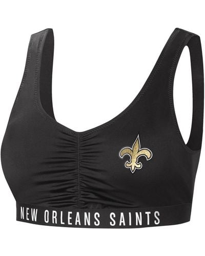 G-III 4Her by Carl Banks New Orleans Saints All-star Bikini Top - Black
