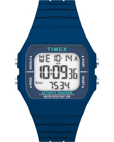 Timex Unisex Digital Ironman Classic Silicone Blue Watch 40mm