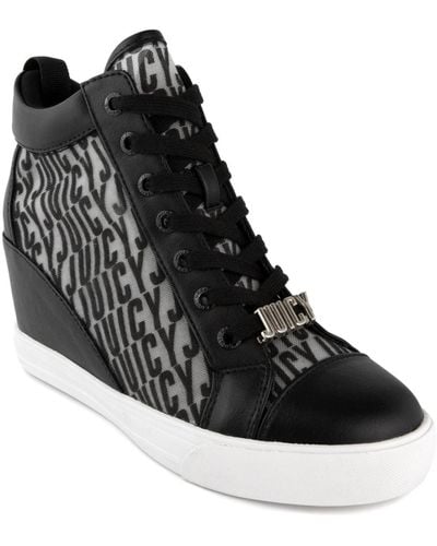 Juicy Couture Jorgia Wedge Lace-up Sneakers - Black