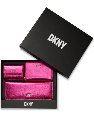 DKNY Lumen 3 Piece Wallet Set - Pink