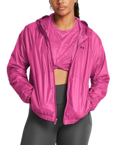 Under Armour Sport Windbreaker Hooded Jacket - Pink