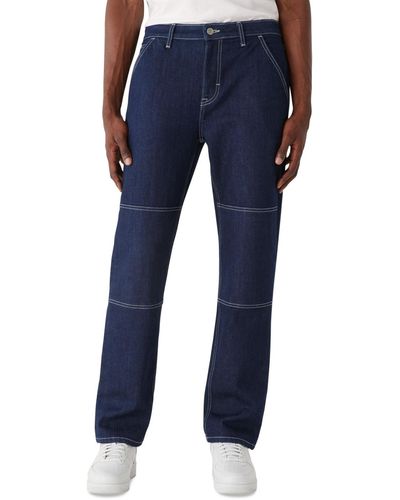 Frank And Oak Nolan Straight-fit Seamed Jeans - Blue