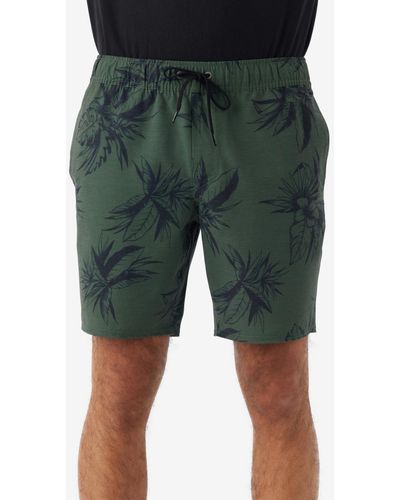 O'neill Sportswear Stockton 18" Print Elastic Waist Hybrid Shorts - Green