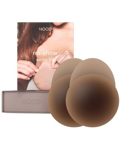 NOOD No-show Extra Lift Reusable Round Nipple Covers - Brown