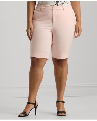 Lauren by Ralph Lauren Plus Size Mid-rise Bermuda Shorts - Natural