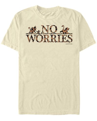 Fifth Sun No Worries Leopard Short Sleeve Crew T-shirt - Natural