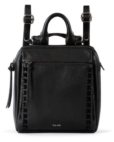 The Sak Loyola Convertible Small Leather Backpack - Black