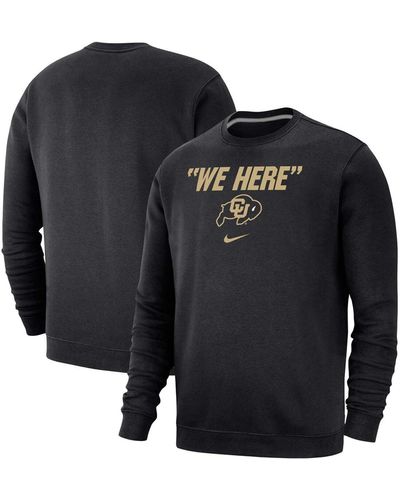 Nike Colorado Buffaloes We Here Club Fleece Pullover Sweatshirt - Black