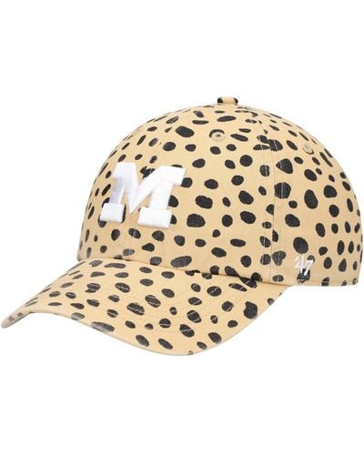 '47 Michigan Wolverines Cheetah Clean Up Adjustable Hat - Multicolor