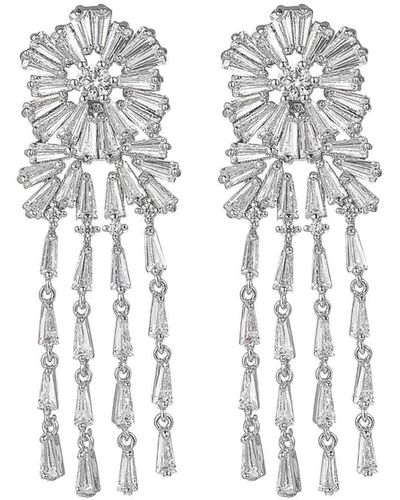 A.m. Flower Chandelier Earrings - Metallic