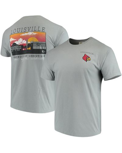 Image One Louisville Cardinals Team Comfort Colors Campus Scenery T-shirt - Gray