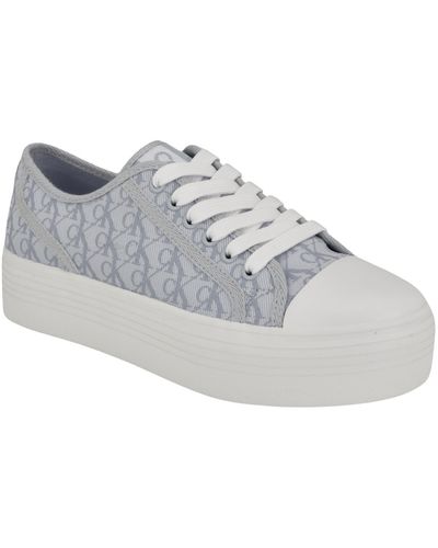 Calvin Klein Brinle Lace-up Casual Platform Sneakers - Gray