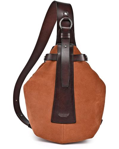 Old Trend Genuine Leather Daisy Sling Bag - Brown