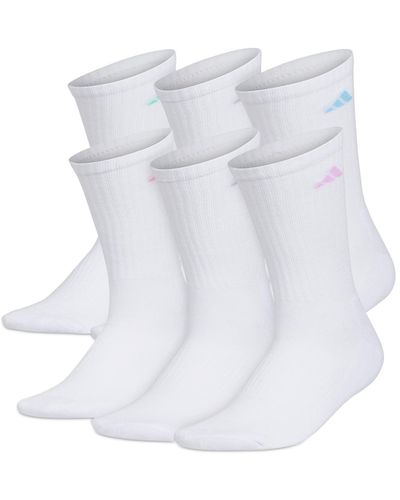 adidas 6-pk. Athletic Cushioned Crew Socks - White