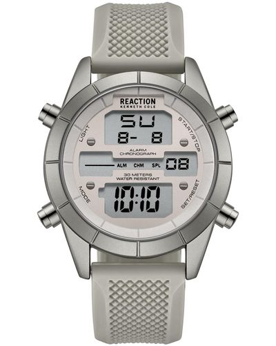Kenneth Cole Digital Silicone Watch 44mm - Gray