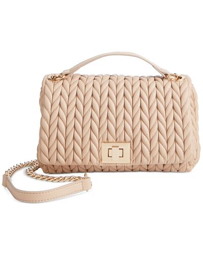 INC International Concepts Small Soft Braided Ajae Crossbody - Natural