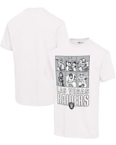 Junk Food Las Vegas Raiders Disney Marvel Avengers Line-up T-shirt - White