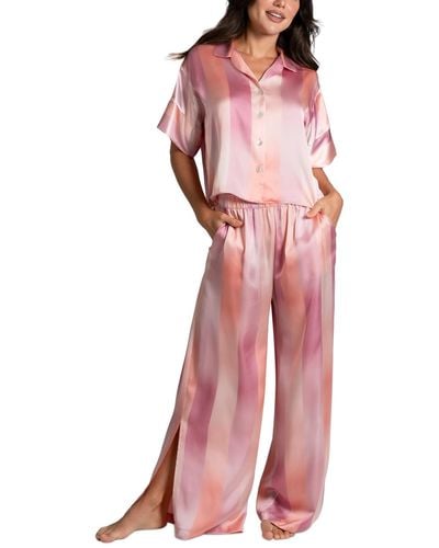 MIDNIGHT BAKERY 2-pc. Joplin Satin Pajamas Set - Pink