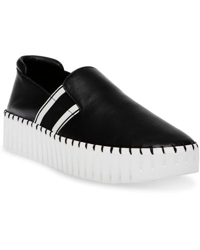 Anne Klein Riseup Platform Slip On Sneakers - Black