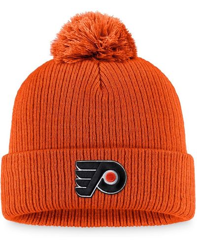 Fanatics Philadelphia Flyers Core Primary Logo Cuffed Knit Hat - Orange