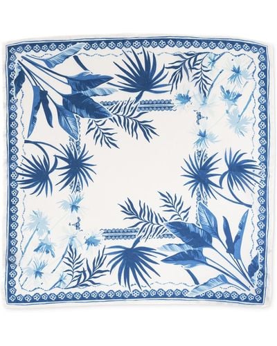 INC International Concepts Tropical-print Bandana Square - Blue