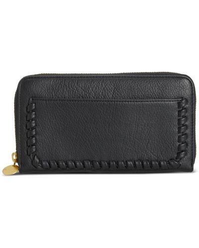 Style & Co. Whip-stitch Zip Wallet - Black