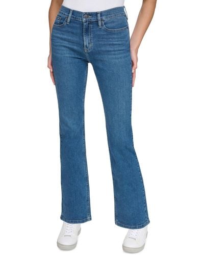 Calvin Klein High-rise Whisper Soft Bootcut Jeans - Blue