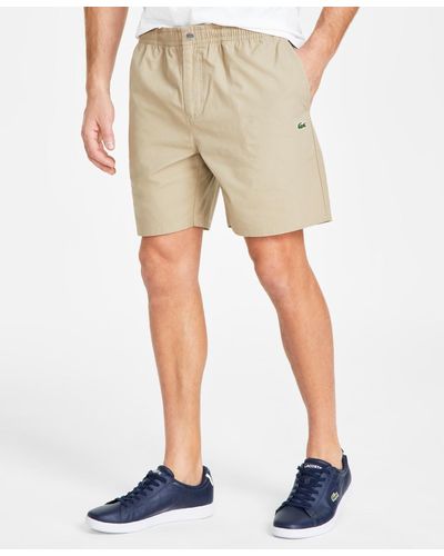 Lacoste Relaxed-fit Drawcord Shorts - Natural
