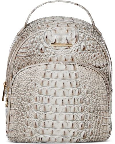 Brahmin Chelcy Melbourne Embossed Leather Backpack - Gray