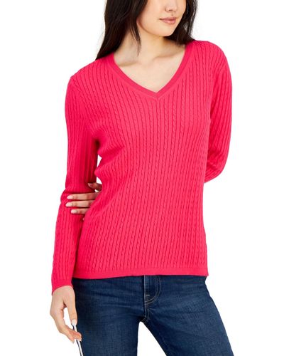 Tommy hilfiger ivy v neck clearance sweater