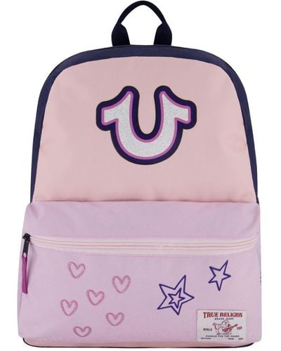 True Religion Girls 16" Backpack Multi Color - Pink