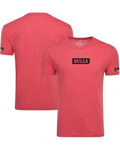 Sportiqe And Chicago Bulls 1966 Collection Comfy Tri-blend T-shirt - Red