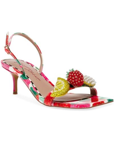 Betsey Johnson Colson Fruit Kitten-heel Dress Sandals - Pink
