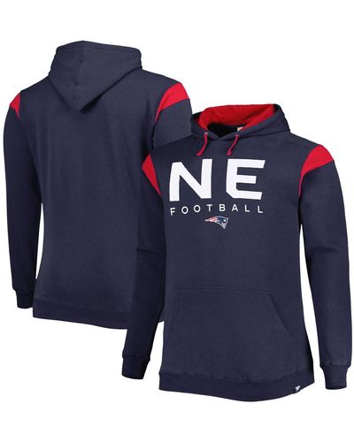 Fanatics New England Patriots Big And Tall Call The Shots Pullover Hoodie - Blue