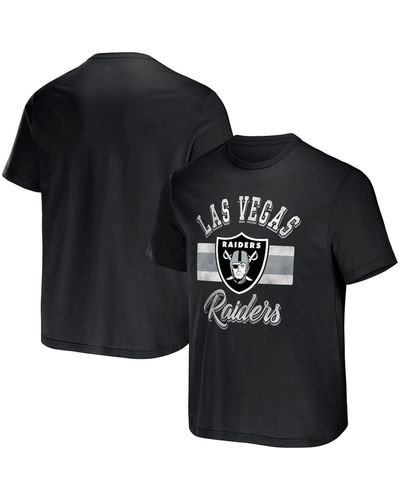 Fanatics Nfl X Darius Rucker Collection By Las Vegas Raiders Stripe T-shirt - Black