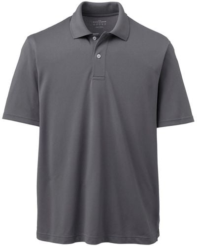Lands' End School Uniform Short Sleeve Polyester Polo - Gray