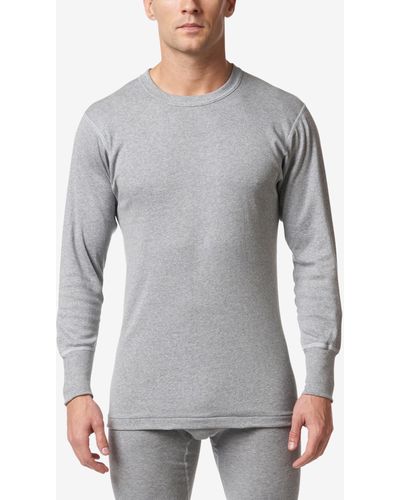 Stanfield's Premium Cotton Rib Thermal Long Sleeve Undershirt - Gray