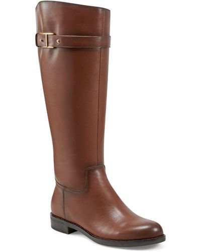 Easy Spirit Aubrey Round Toe Casual Riding Boots - Brown